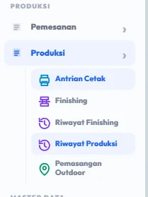 Buka riwayat Produksi