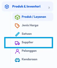 Buka menu Supplier